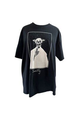 Sanctify T-Shirt Men’s XL Black Skull Skeleton Demon Cult Weird Space Tee